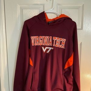 Virginia Tech Stitched Colosseum Athletics Hoodie with Drawstrings Size Medium